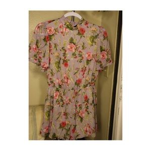 Forever 21 floral lilac romper